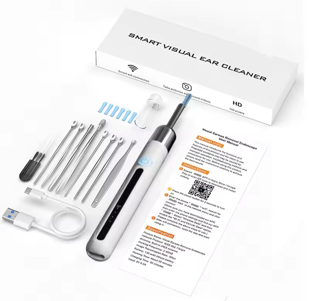 Endoscope 4.2mm 1080P iOS/Android Ear Cleaning Otoscope with Ear Wax Removal Tools