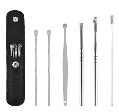 Earwax Remover/Cleaner Stainless steel Tool Kit 6PCS